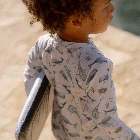 Little Dutch μαγιό LITTLE DUTCH. Ολόσωμο μακρυμάνικο μαγιό Ocean Sea Life Multi-colour