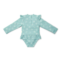 Little Dutch μαγιό 3-6M (62/68 CM) LITTLE DUTCH. Ολόσωμο μακρυμάνικο μαγιό για κορίτσια Ocean Treasures Surf Blue