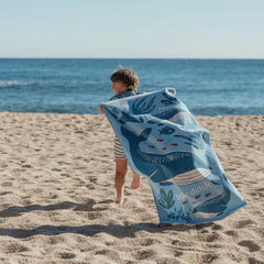 Little Dutch πετσέτα θαλάσσης LITTLE DUTCH. Πετσέτα θαλάσσης Ocean World Blue - 60x120
