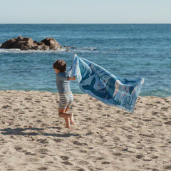 Little Dutch πετσέτα θαλάσσης LITTLE DUTCH. Πετσέτα θαλάσσης Ocean World Blue - 60x120