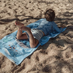 Little Dutch πετσέτα θαλάσσης LITTLE DUTCH. Πετσέτα θαλάσσης Ocean World Blue - 60x120