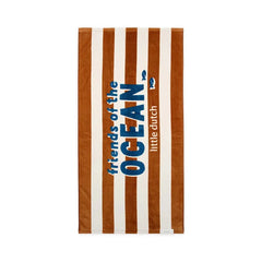 Little Dutch πετσέτα θαλάσσης LITTLE DUTCH. Πετσέτα θαλάσσης Ocean World Brown Stripe - 60x120