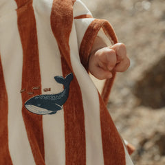 Little Dutch Poncho LITTLE DUTCH. Παιδικό πόντσο Ocean World Brown Stripe - One size