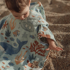 Little Dutch Poncho LITTLE DUTCH. Παιδικό πόντσο Ocean World Multicolour - One size