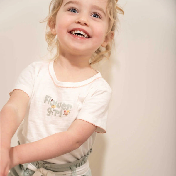 Little Dutch Μπλουζάκι LITTLE DUTCH Μπλουζάκι κοντομάνικο Off White Flower Girl