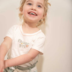 Little Dutch Μπλουζάκι LITTLE DUTCH Μπλουζάκι κοντομάνικο Off White Flower Girl