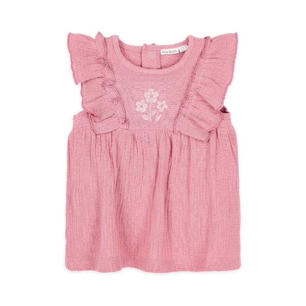 Little Dutch Φορέματα 4-6M (68 CM) LITTLE DUTCH. Σετ φορεματάκι με σορτσάκι Pink Blush