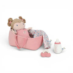 Little Dutch Παιδικές Κούκλες LITTLE DUTCH. Υφασμάτινο μωρό σε καλαθούνα Rosa (30 εκ.)