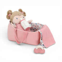 Little Dutch Παιδικές Κούκλες LITTLE DUTCH. Υφασμάτινο μωρό σε καλαθούνα Rosa (30 εκ.)
