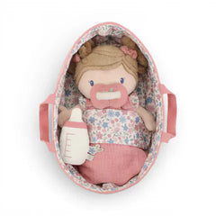 Little Dutch Παιδικές Κούκλες LITTLE DUTCH. Υφασμάτινο μωρό σε καλαθούνα Rosa (30 εκ.)