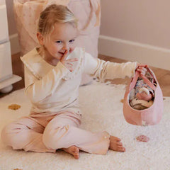 Little Dutch Παιδικές Κούκλες LITTLE DUTCH. Υφασμάτινο μωρό σε καλαθούνα Rosa (30 εκ.)