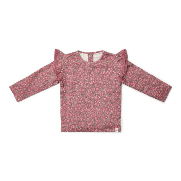 Little Dutch Μπλουζάκι 1-1 ½Y (86 CM) LITTLE DUTCH. Μπλουζάκι μακρυμάνικο με βολάν Rouge Flower