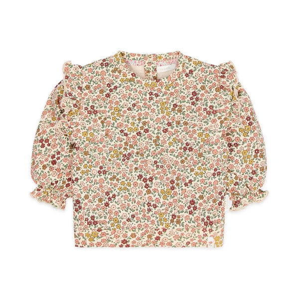 Little Dutch Μπλουζάκι 1-1 ½Y (86 CM) LITTLE DUTCH. Φούτερ λεπτό με βολάν Safari Flowers