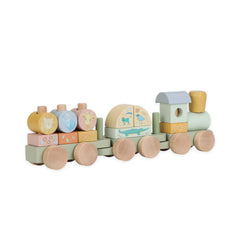 Little Dutch Βρεφικά Παιχνίδια Δραστηριοτήτων LITTLE DUTCH. Ξύλινο τρενάκι με τουβλάκια ταξινόμησης Safari Friends FSC