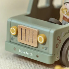 Little Dutch Βρεφικά Παιχνίδια Δραστηριοτήτων LITTLE DUTCH. Ξύλινο αυτοκινητάκι αντιστοίχισης σχημάτων Safari Friends FSC