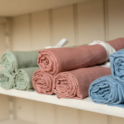 Little Dutch Πανάκια Μωρού LITTLE DUTCH. Πανάκι αγκαλιάς - ύπνου από μουσελίνα Sage 120 x 120