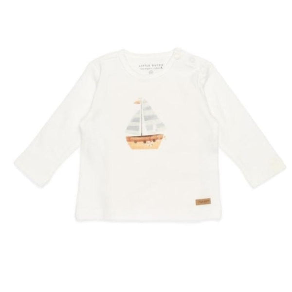 Little Dutch Μπλουζάκι 62 (2-3 μηνών) Little Dutch Μπλουζάκι μακρυμάνικο Sailboat White