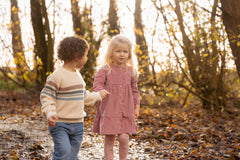 Little Dutch Μπλουζάκι LITTLE DUTCH. Πλεκτό πουλόβερ με ρίγες Sand