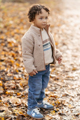 Little Dutch Μπλουζάκι LITTLE DUTCH. Πλεκτό πουλόβερ με ρίγες Sand