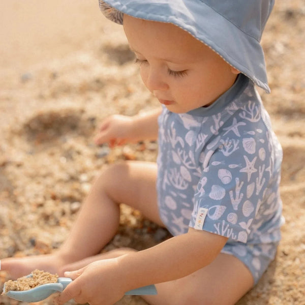 Little Dutch μαγιό LITTLE DUTCH. Ολόσωμο κοντομάνικο μαγιό Sea Life Ocean Blue