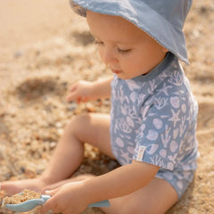 Little Dutch μαγιό LITTLE DUTCH. Ολόσωμο κοντομάνικο μαγιό Sea Life Ocean Blue