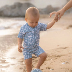 Little Dutch μαγιό LITTLE DUTCH. Ολόσωμο κοντομάνικο μαγιό Sea Life Ocean Blue