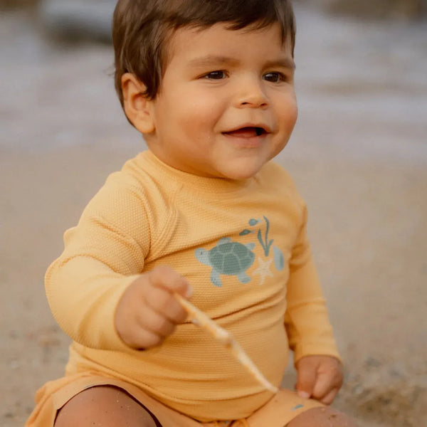 Little Dutch μαγιό LITTLE DUTCH. Παιδικό μαγιό βερμούδα για αγόρια Seashells Sunny Yellow