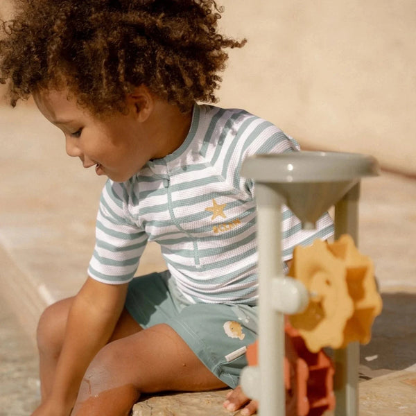 Little Dutch μαγιό LITTLE DUTCH. Παιδικό μαγιό βερμούδα για αγόρια Seashells Surf Blue