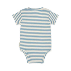 Little Dutch Βρεφικά Φορμάκια LITTLE DUTCH. Φορμάκι κοντομάνικο μπλε Stone Blue stripe