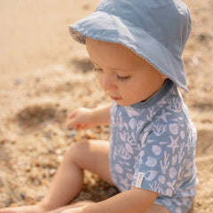 Little Dutch καπελο LITTLE DUTCH. Παιδικό καπέλο ήλιου διπλής όψης Stripes Ocean Blue