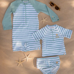 Little Dutch μαγιό LITTLE DUTCH. Μαγιό πάνα Stripes Surf Blue