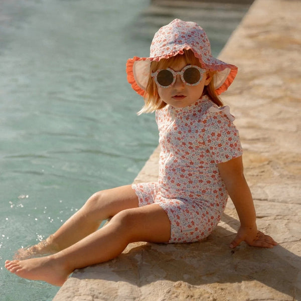 Little Dutch μαγιό LITTLE DUTCH. Ολόσωμο κοντομάνικο μαγιό Sunny Flowers Multi-colour