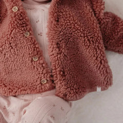 Little Dutch Παιδικές Ζακέτες LITTLE DUTCH Βρεφική ζακέτα Teddy Pink Blush