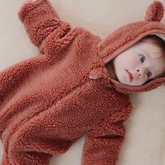 Little Dutch Βρεφικά Φορμάκια LITTLE DUTCH Βρεφικό ολόσωμο φορμάκι εξόδου Teddy Pink Blush