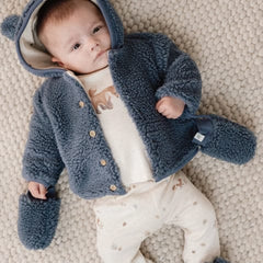 Little Dutch Αξεσούαρ LITTLE DUTCH. Βρεφικά μποτάκια αγκαλιάς teddy Stone Blue