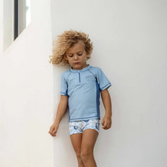 Little Dutch μαγιό LITTLE DUTCH. Μπλουζάκι κοντομάνικο με προστασία UV Blue Whale