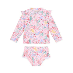 Little Dutch μαγιό 2-6M (62/68 CM) LITTLE DUTCH. Σετ μπλουζάκι μακρυμάνικο και μαγιό μπικίνι UV Dreamy Mermaid
