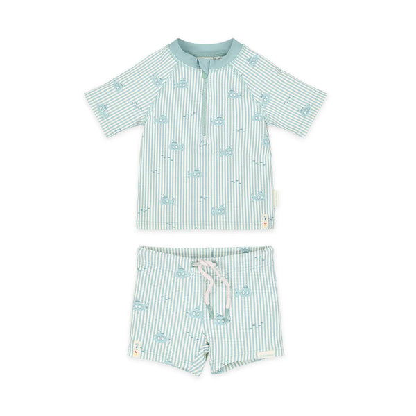 Little Dutch μαγιό 2-6M (62/68 CM) LITTLE DUTCH. Σετ μπλουζάκι κοντομάνικο και μαγιό UV για αγόρια Ocean Adventure