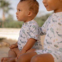 Little Dutch μαγιό LITTLE DUTCH. Μπλουζάκι κοντομάνικο με προστασία UV Ocean Multi-colour