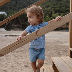 Little Dutch μαγιό LITTLE DUTCH. Μπλουζάκι κοντομάνικο με προστασία UV Ocean Splash