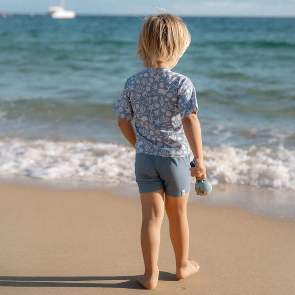 Little Dutch μαγιό LITTLE DUTCH. Μπλουζάκι κοντομάνικο με προστασία UV Sea Life Ocean Blue