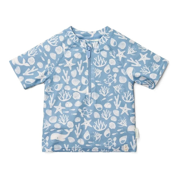 Little Dutch μαγιό 9-12M (74/80 CM) LITTLE DUTCH. Μπλουζάκι κοντομάνικο με προστασία UV Sea Life Ocean Blue