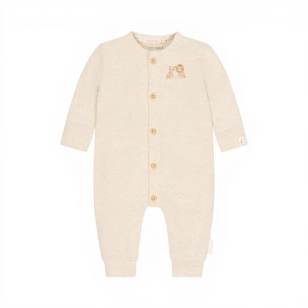 Little Dutch Βρεφικά Φορμάκια 2-4M (62 CM) LITTLE DUTCH. Ολόσωμο μακρυμάνικο φορμάκι με κουμπάκια Vanilla melee