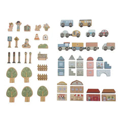 Little Dutch παιχνιδι ρολων LITTLE DUTCH. Σετ παιχνιδιού τρενάκι με ράγες και οχήματα XL FSC