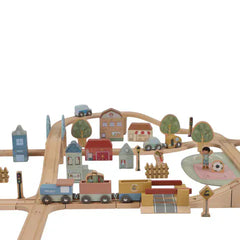 Little Dutch παιχνιδι ρολων LITTLE DUTCH. Σετ παιχνιδιού τρενάκι με ράγες και οχήματα XL FSC