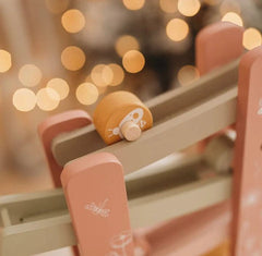 Little Dutch Βρεφικά Παιχνίδια Δραστηριοτήτων Ξύλινo παιδικό παιχνίδι πίστα αγώνων με αυτοκινητάκια Wild Flowers Little Dutch LD7007