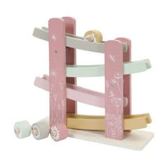 Little Dutch Βρεφικά Παιχνίδια Δραστηριοτήτων Ξύλινo παιδικό παιχνίδι πίστα αγώνων με αυτοκινητάκια Wild Flowers Little Dutch LD7007