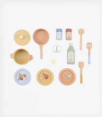 Little Dutch Ξύλινη κουζίνα με αξεσουάρ παιχνιδιού Μέντα FSC