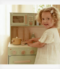 Little Dutch Ξύλινη κουζίνα με αξεσουάρ παιχνιδιού Μέντα FSC