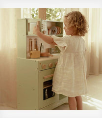 Little Dutch Ξύλινη κουζίνα με αξεσουάρ παιχνιδιού Μέντα FSC